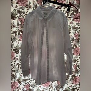 A&F oversized white button up